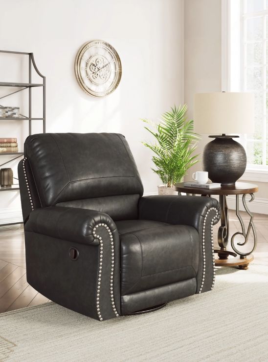 Signature Design by Ashley® Chasemore Granite Manual Swivel Glider Recliner-2