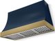 AGA Marquee 48" Indigo Wall Mounted Range Hood with Antique Brass Trim-0