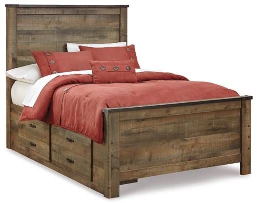 Signature Design by Ashley® Trinell 5-Piece Brown Full Storage Panel Bed Set-1