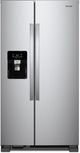 Whirlpool® 33" 21.4 Cu. Ft. Monochromatic Stainless Steel Side-By-Side Refrigerator-0