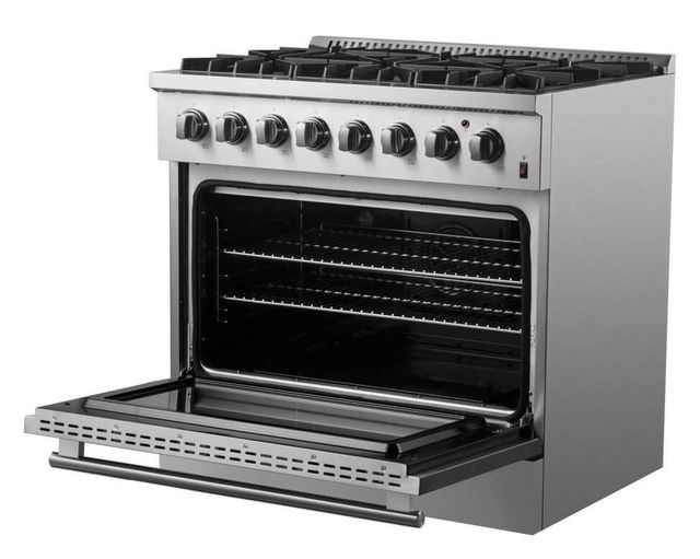 FORNO® Marco 36" Stainless Steel Pro Style Dual Fuel Range-2