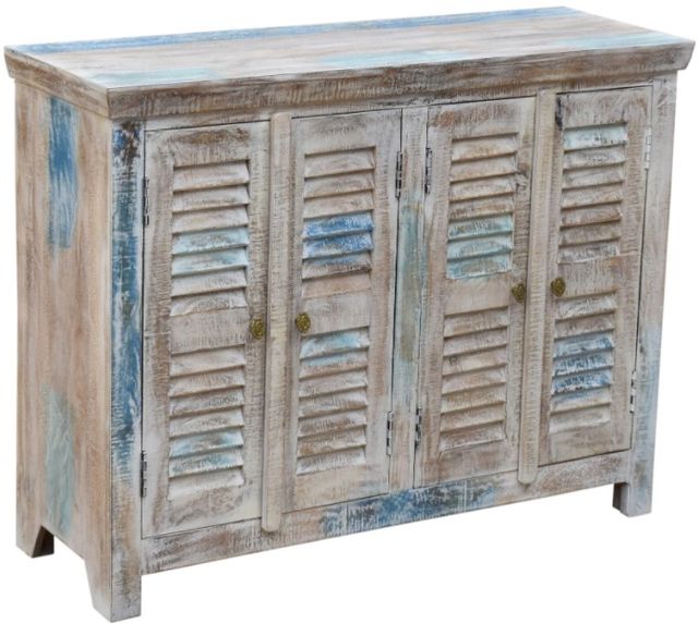 Jaipur Furniture Anika Group Teodor Coastal Blue Shutter Cabinet-0