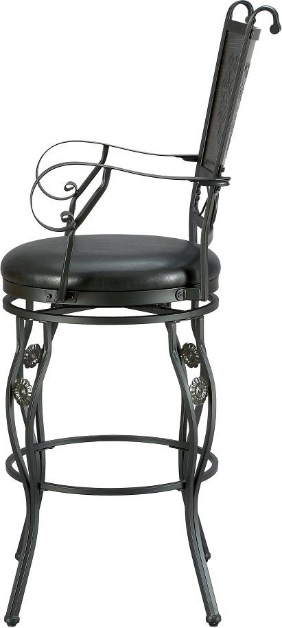 Powell® Lina Black Big and Tall Bar Stool-2