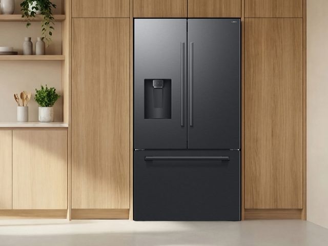 Samsung Bespoke AI 36'' 28.5 Cu. Ft. Fingerprint Resistant Matte Black Steel Freestanding French Door Refrigerator-4