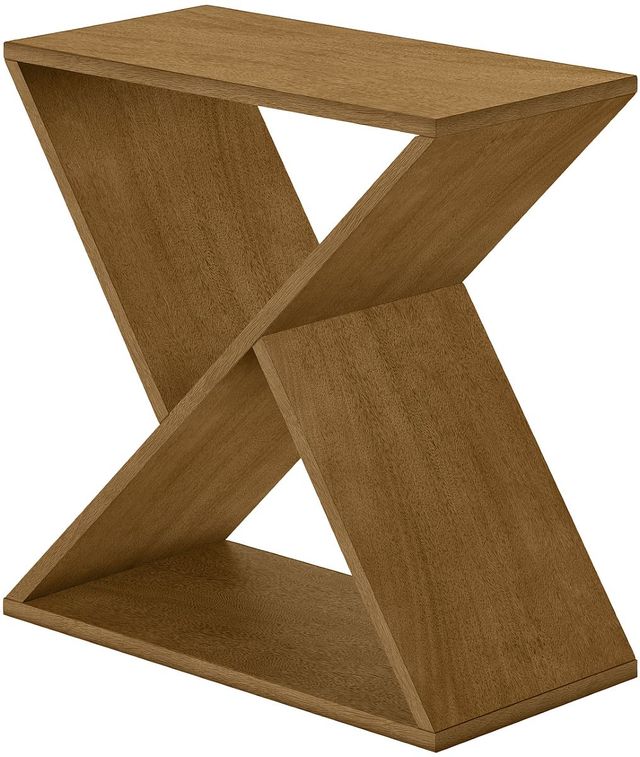 Monarch Specialties Inc. Dark Taupe Veneer Narrow Storage Accent Table-1