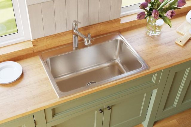 Elkay Lustertone® Classic Lustrous Satin 31" x 22" x 11-5/8" MR2-Hole Single Bowl Drop-In Sink-3
