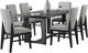 Elements International Portland 7-Piece Black/Gray Dining Set-0
