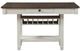 Homelegance® Granby Antique White Counter Height Table with Rosy Brown Top -2