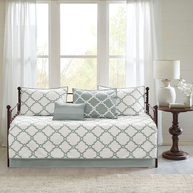 Olliix by Madison Park Essentials Grey Merritt 6 Piece Reversible Daybed Set-1