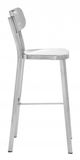 Zuo® Winter Polished Stainless Steel Set of 2 Bar Chair-1