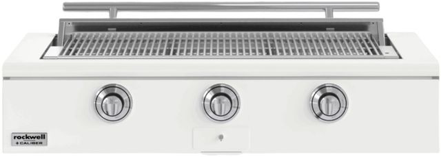 Caliber™ Rockwell Social 3-Burner Matte White Built-In Liquid Propane Grill with Chrome Hardware-0