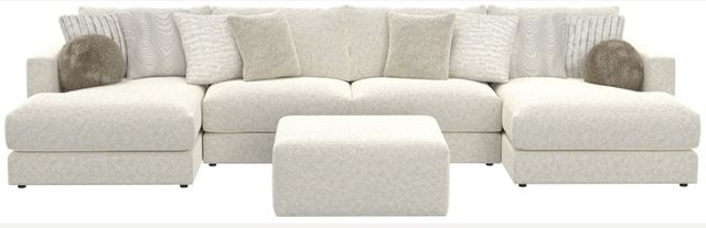 Jackson Furniture Ritzy 5-Piece Bone Sectional with Ottoman-3