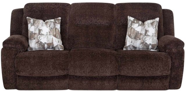 Franklin™ Heston Frenzy Chocolate Manual Reclining Sofa-0