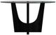 Elements International Oregon Glass Top Counter Table with Black Base-3