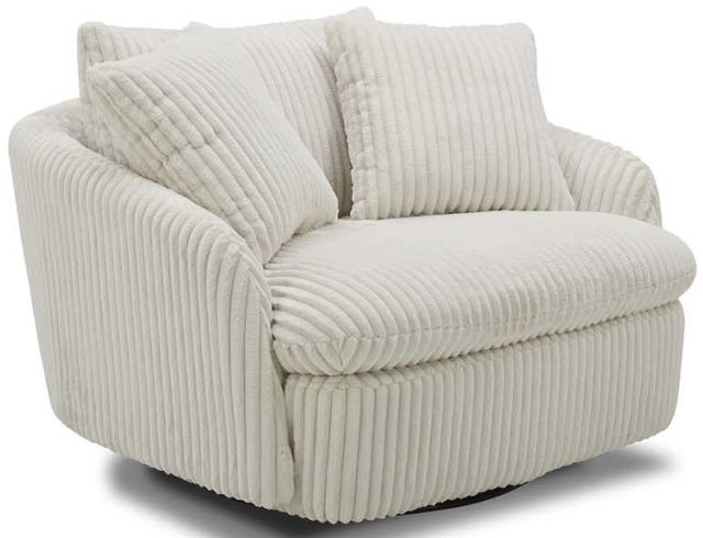 Clearance Parker House® Boomer Mega Ivory Swivel Chair-1