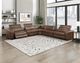 Homelegance® Sutton 7-Piece Brown Leather Power Reclining Modular Sectional with Power Headrests and Charging Ports-1