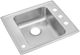 Elkay Lustertone® Classic Lustrous Satin Stainless Steel 25" x 22" x 6.5" Rear Center Single Bowl Drop-in Classroom ADA Sink-0