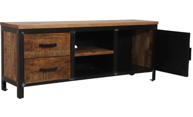 Jaipur Furniture induse Black/Brown Medium TV Cabinet-1