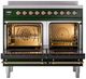 Ilve® Nostalgie II Series 40" Emerald Green Pro Style Induction Range-1