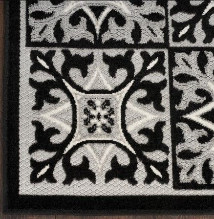 Nourison Home™ Aloha Black White 5'x8' Style 2 Area Rug-3