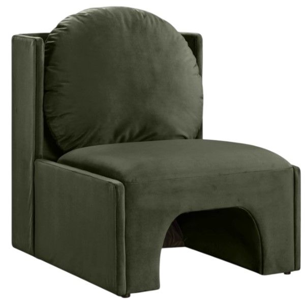 Meridian Furniture Sigma Green Velvet Upholstered Accent Chair-0