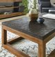 Hooker® Furniture Big Sky Furrowed Bark Cocktail Table with Vintage Natural Base-2