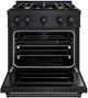 ZLINE Classic 30" Black Stainless Steel Pro Style Gas Range -1