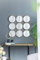 A & B Home Harmony Champagne Gold Wall Mirror-5