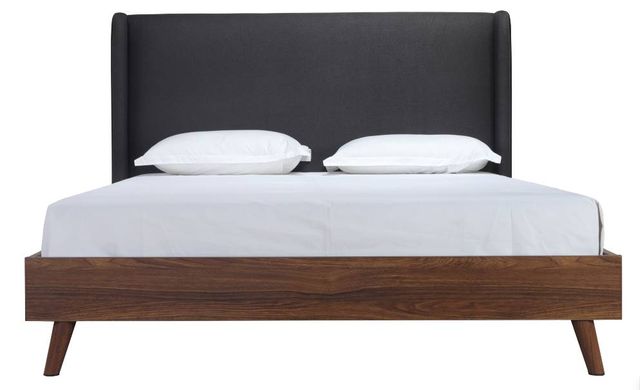 Mazin Furniture Brody Dark Gray Queen Upholstered Platform Bed-0