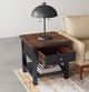 A-America® Stormy Ridge Chickory Top End Table with Slate Black Base-3