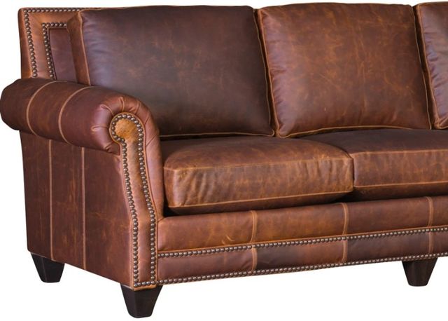 Mayo Customizable 2-Piece Leather L-Shape Sectional with Nailhead Trim-1
