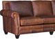 Mayo Customizable 2-Piece Leather L-Shape Sectional with Nailhead Trim-1
