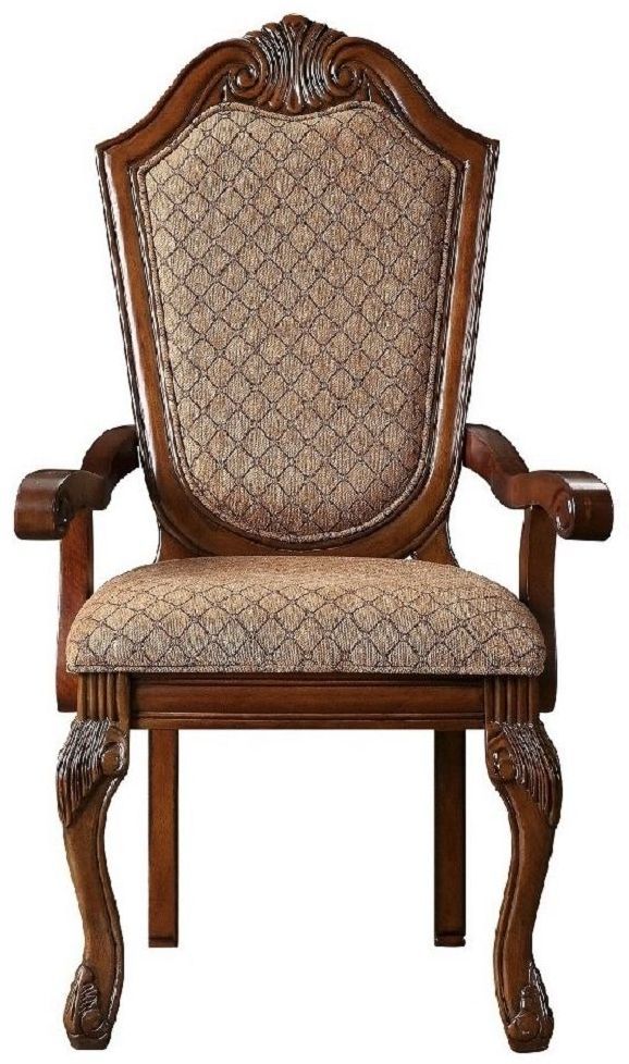 ACME Furniture Chateau De Ville 2-Piece Cherry Arm Chair Set-3