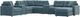 Drew & Jonathan Home ModularOne New Horizon 8-Piece Teal Modular Chaise Sectional with Console-1