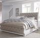 Liberty Furniture Magnolia Manor Antique White/Gray King Upholstered Sleigh Bed-1
