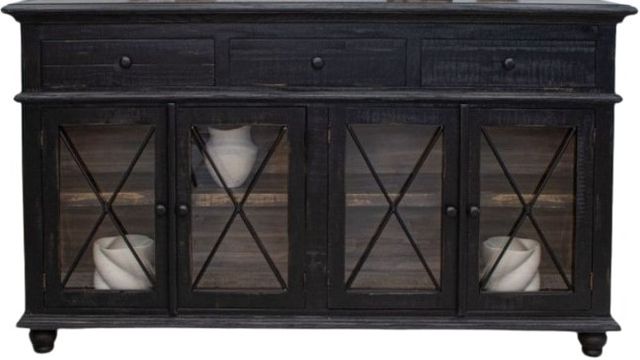 International Furniture Direct Vintage Black Console-2