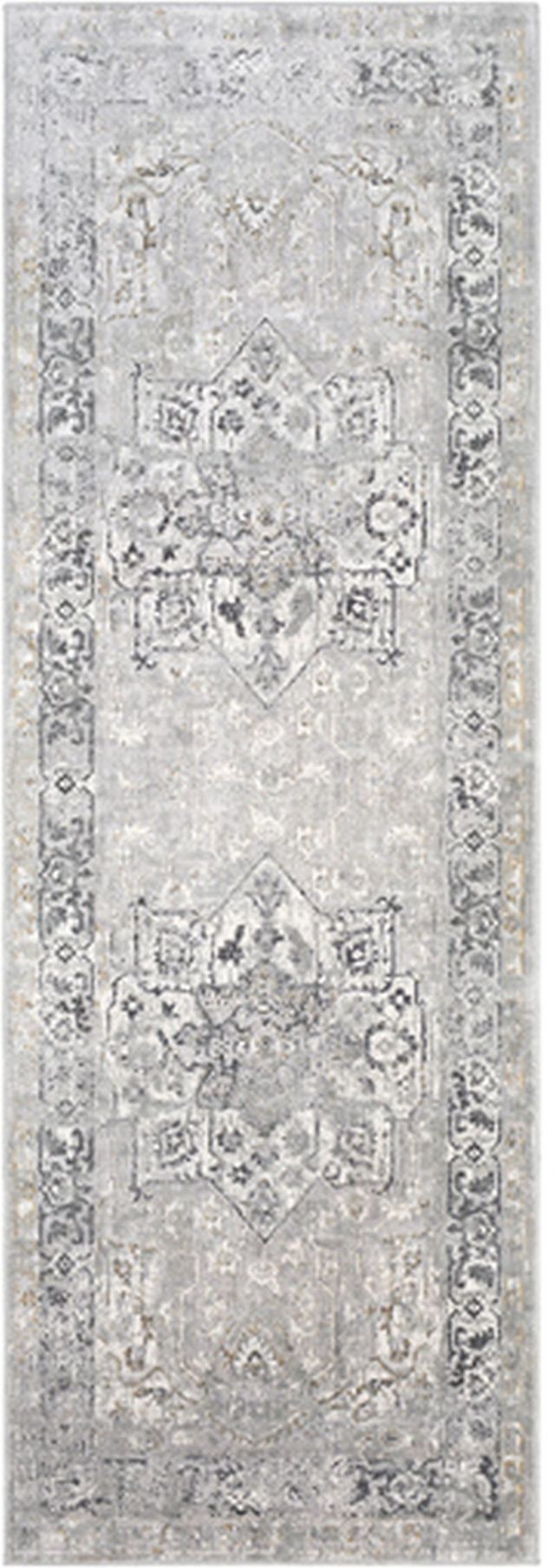Surya Milano Light Gray 3'x8' Runner Rug-0
