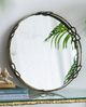 A & B Home Valentina Silver Large Round Mirror Tray-3