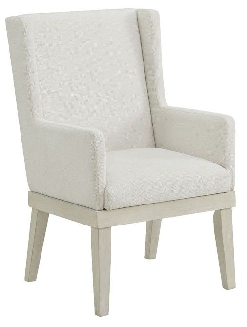 Elements International Avalanche 7-Piece Antique White Dining Set with Arm Chair-3