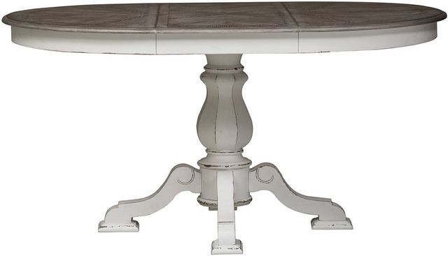 Liberty Furniture Magnolia Manor 5-Piece Antique White/Ivory/Weathered Bark Optional Upholstered Dining Set-3