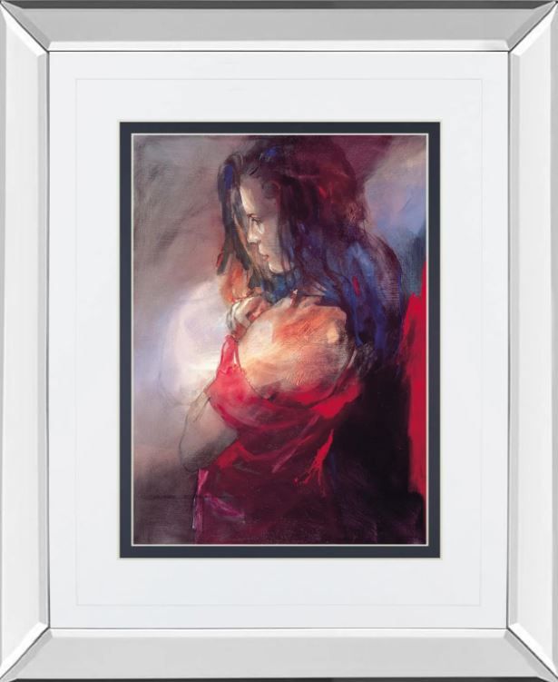 Classy Art Odalisque Il by Christine Comyn Mirror Framed Wall Art-0