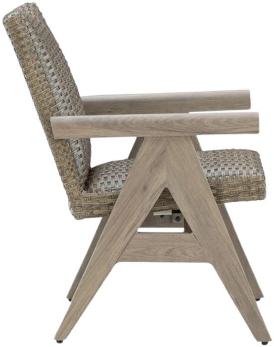Signature Design by Ashley® Cliff Trails Beige Aluminum/Resin Outdoor Rocking Arm Chair-2