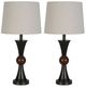 Nationwide Furniture Distributors Two Black/White Lamps-0