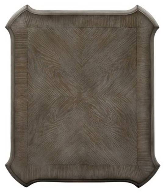 Liberty Furniture Magnolia Weathered Bark End Table with Antique White Base-4