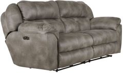 Catnapper® Ferrington Steel Power Lay Flat Reclining Sofa with Power Adjustable Headrest