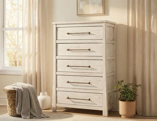 International Furniture Direct White Roots White Chest-1