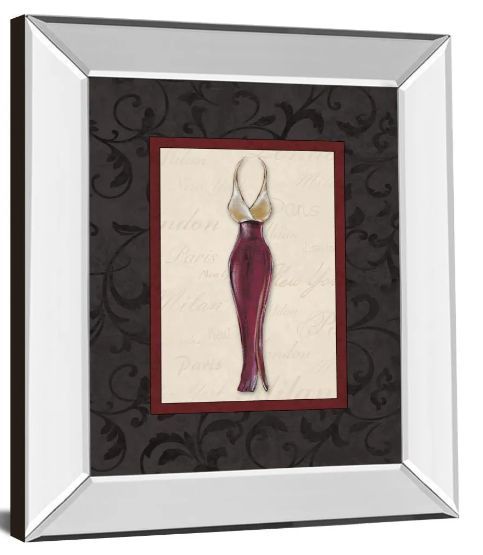 Classy Art Fashion Dress II by Susan Osbourne Mirror Framed Wall Art-1