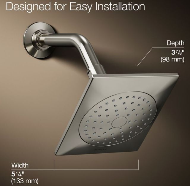 KOHLER® Loure® Vibrant Polished Nickel 2.5 GPM Single-Function Showerhead-2