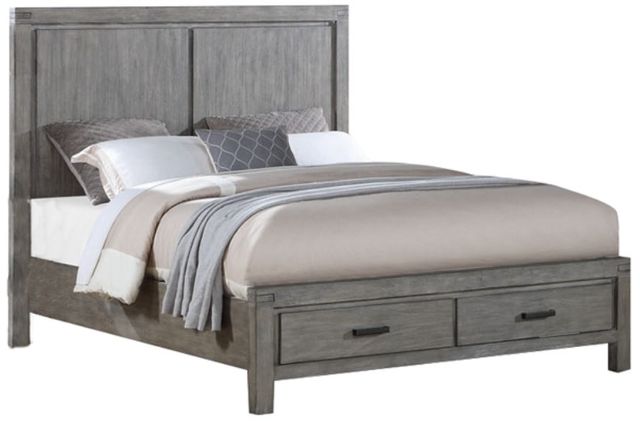 American Wholesale Furniture Copeland Gray Queen Panel Storage Bed-0