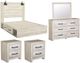 Signature Design by Ashley® Cambeck 5-Piece Whitewash Queen Panel Bed Set-0
